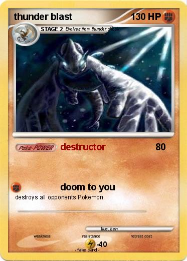 Pokemon thunder blast