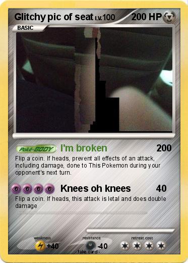 Pokemon Glitchy pic of seat