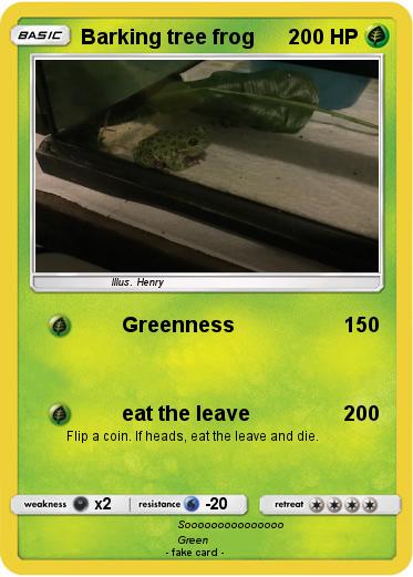 Pokemon Barking tree frog
