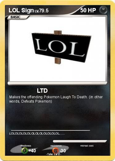 Pokemon LOL Sign