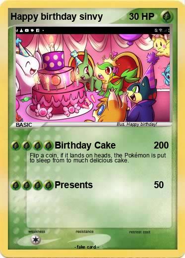 Pokemon Happy birthday sinvy