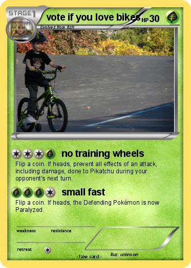 Pokemon vote if you love bikes