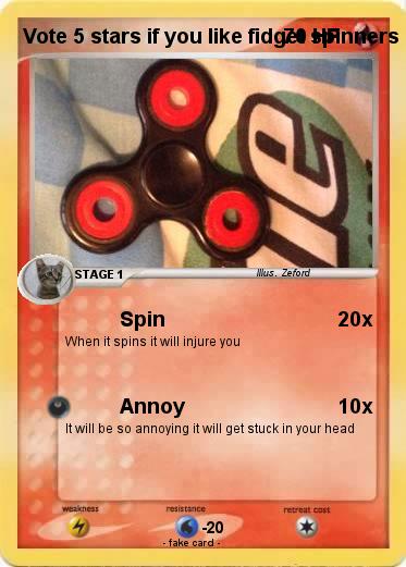 Pokemon Vote 5 stars if you like fidget spinners