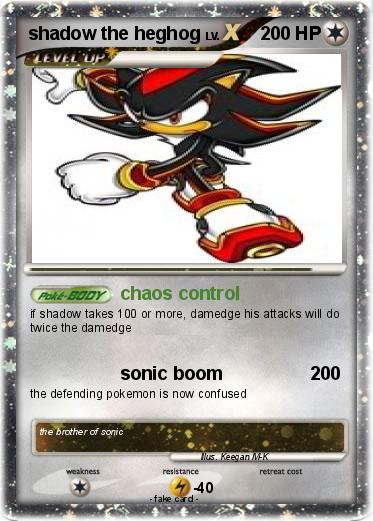 Pokemon shadow the heghog