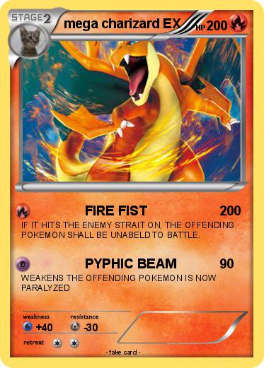 Pokemon mega charizard EX