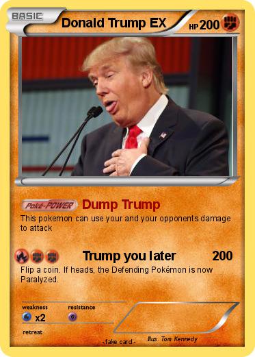 Pokemon Donald Trump EX