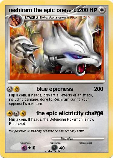 Pokemon reshiram the epic one