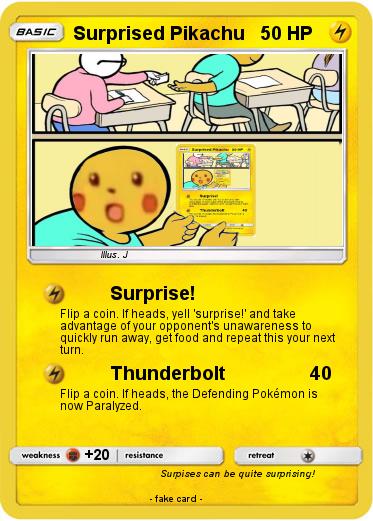 Pokemon Surprised Pikachu