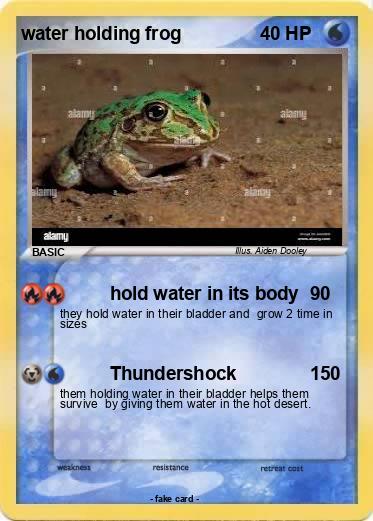 Pokemon water holding frog