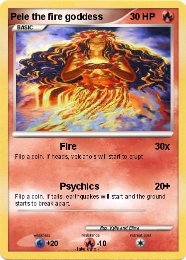 Pokemon Pele the fire goddess