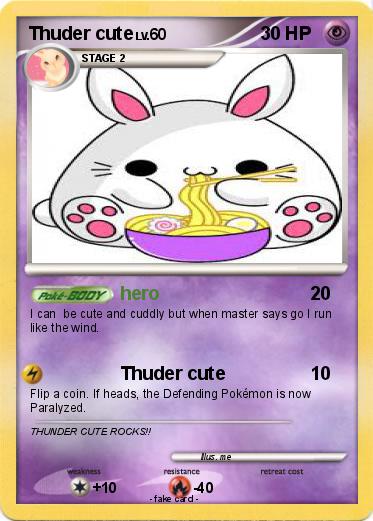 Pokemon Thuder cute
