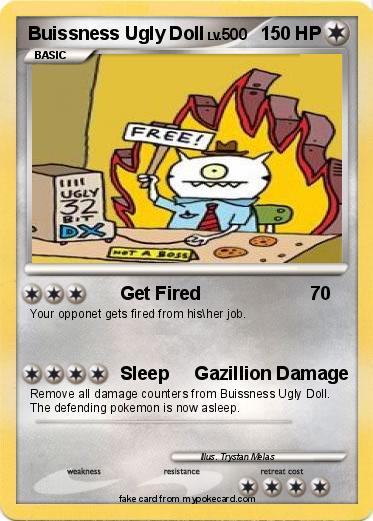 Pokemon Buissness Ugly Doll