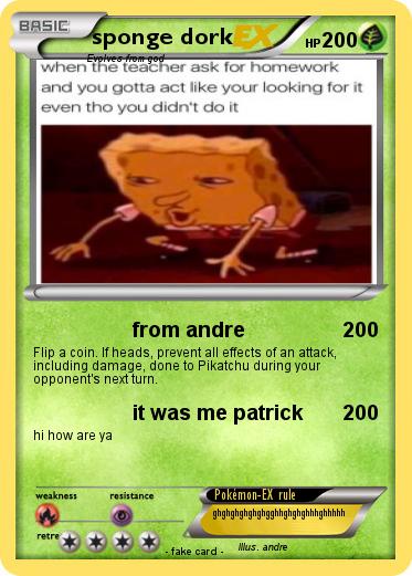 Pokemon sponge dork