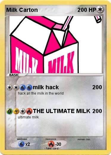 Pokemon Milk Carton