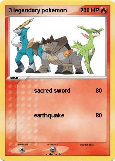 Pokemon 3 legendary pokemon