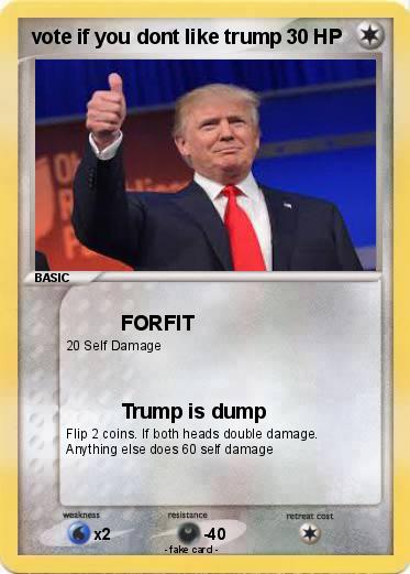 Pokemon vote if you dont like trump