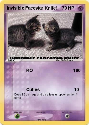 Pokemon Invisible Facestar Knife!