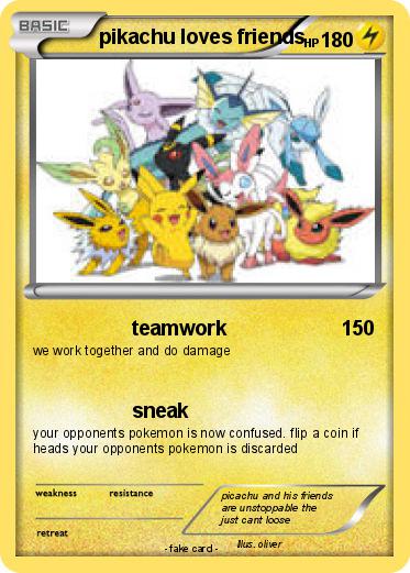 Pokemon pikachu loves friends