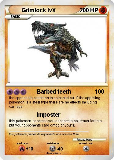 Pokemon Grimlock lvX
