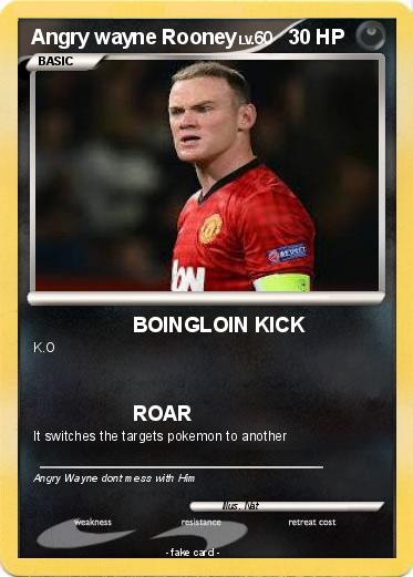 Pokemon Angry wayne Rooney