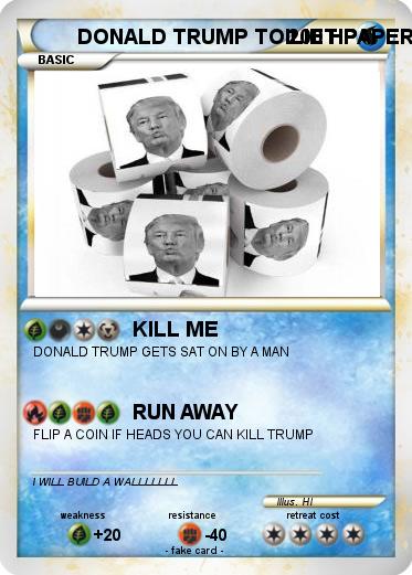 Pokemon DONALD TRUMP TOILIET PAPER