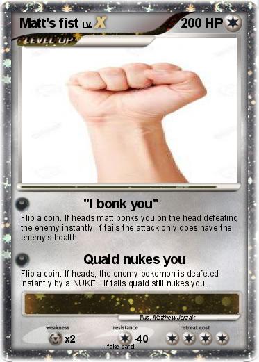 Pokemon Matt's fist