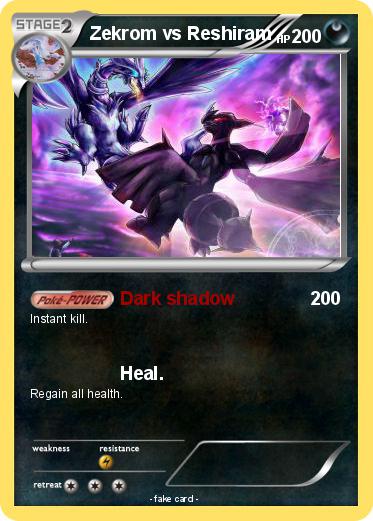 Pokemon Zekrom vs Reshiram