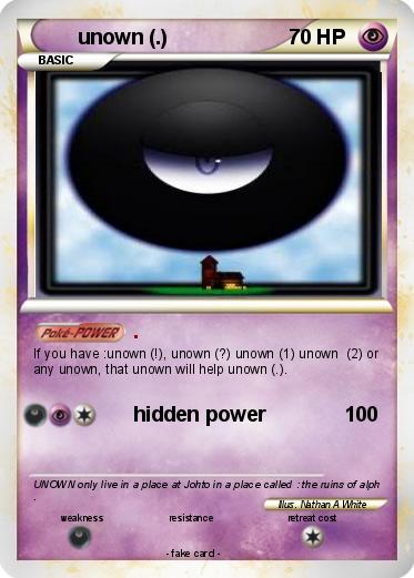 Pokemon unown (.)