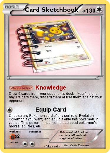 Pokemon Card Sketchbook