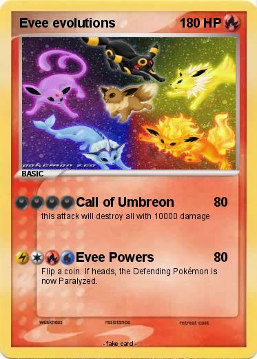 Pokemon Evee evolutions