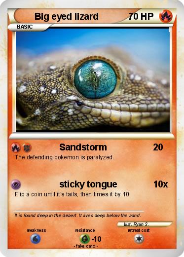 Pokemon Big eyed lizard