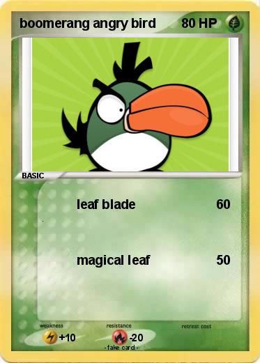 Pokemon boomerang angry bird