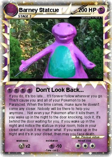 Pokemon Barney Statcue