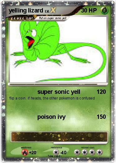 Pokemon yelling lizard