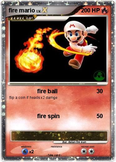 Pokemon fire mario