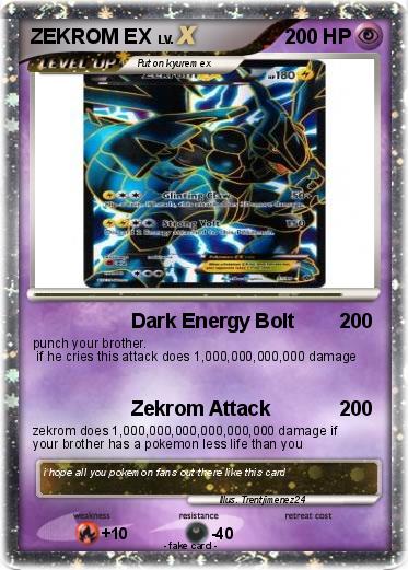 Pokemon ZEKROM EX