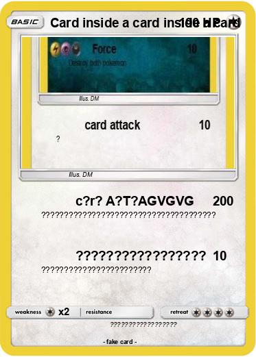 Pokemon Card inside a card inside a card