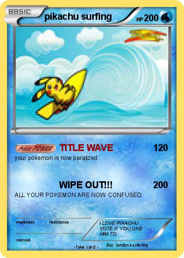 Pokemon pikachu surfing