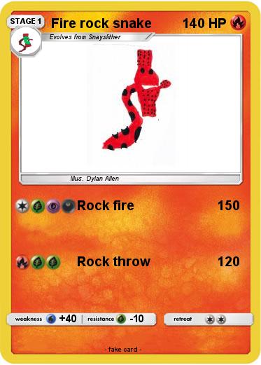 Pokemon Fire rock snake