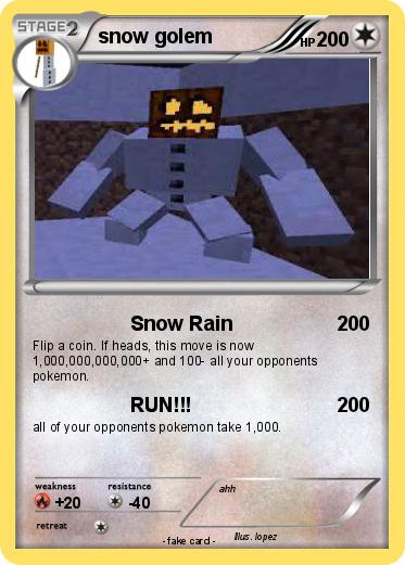 Pokemon snow golem