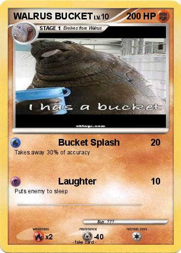 Pokemon WALRUS BUCKET