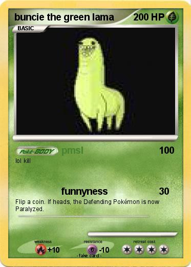 Pokemon buncie the green lama