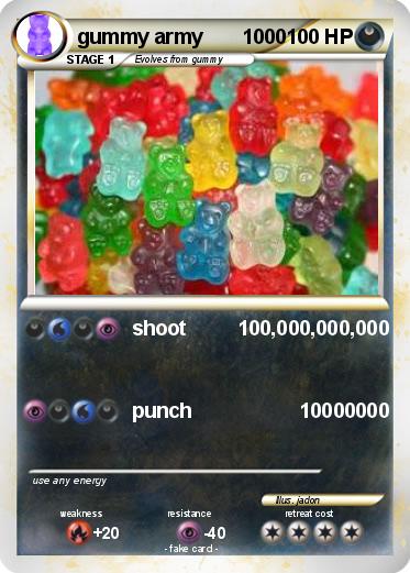 Pokemon gummy army       1000
