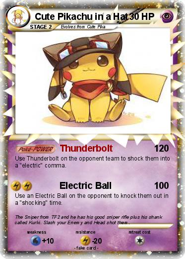 Pokemon Cute Pikachu in a Hat