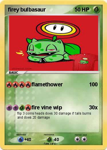 Pokemon firey bulbasaur