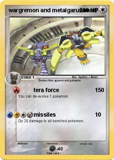 Pokemon wargremon and metalgarurumon