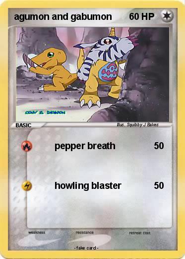 Pokemon agumon and gabumon