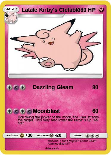 Pokemon Latale Kirby's Clefable
