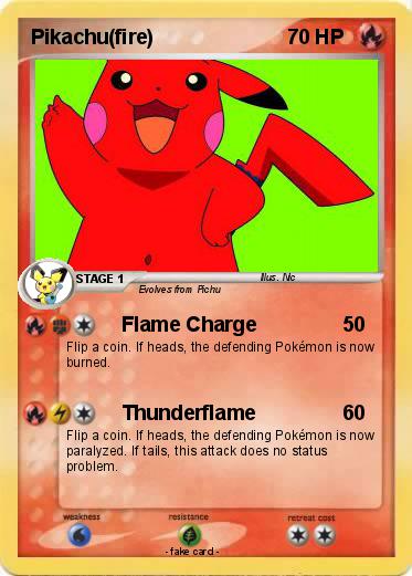 Pokemon Pikachu(fire)