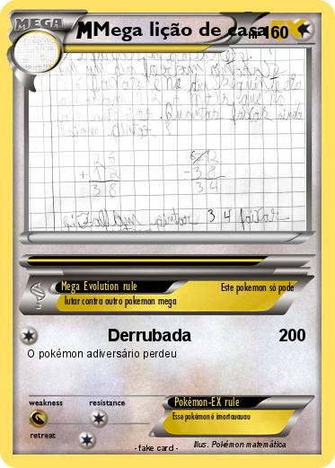 Pokemon Mega lição de casa